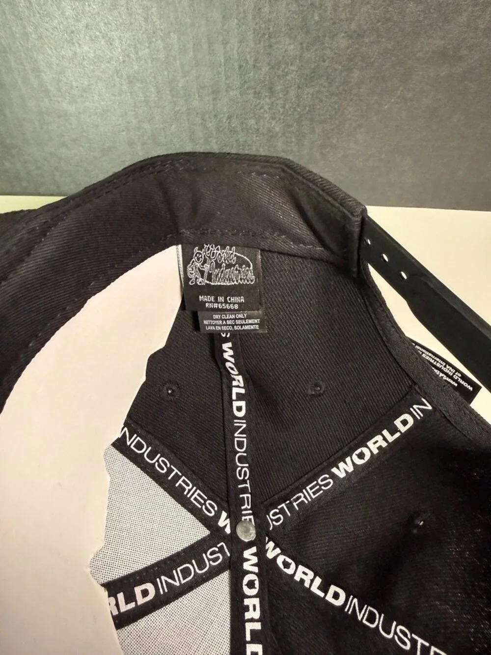 World Industries Snapback Cap Youth One Size Black Blue